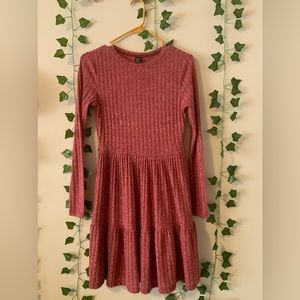 Long sleeve pink dress